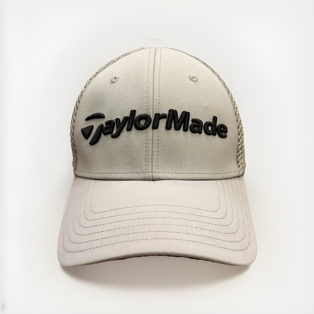 TaylorMade Mens Gray SLDR Tour Performance Golf Fitted A-Flex Hat Size S/M Cap